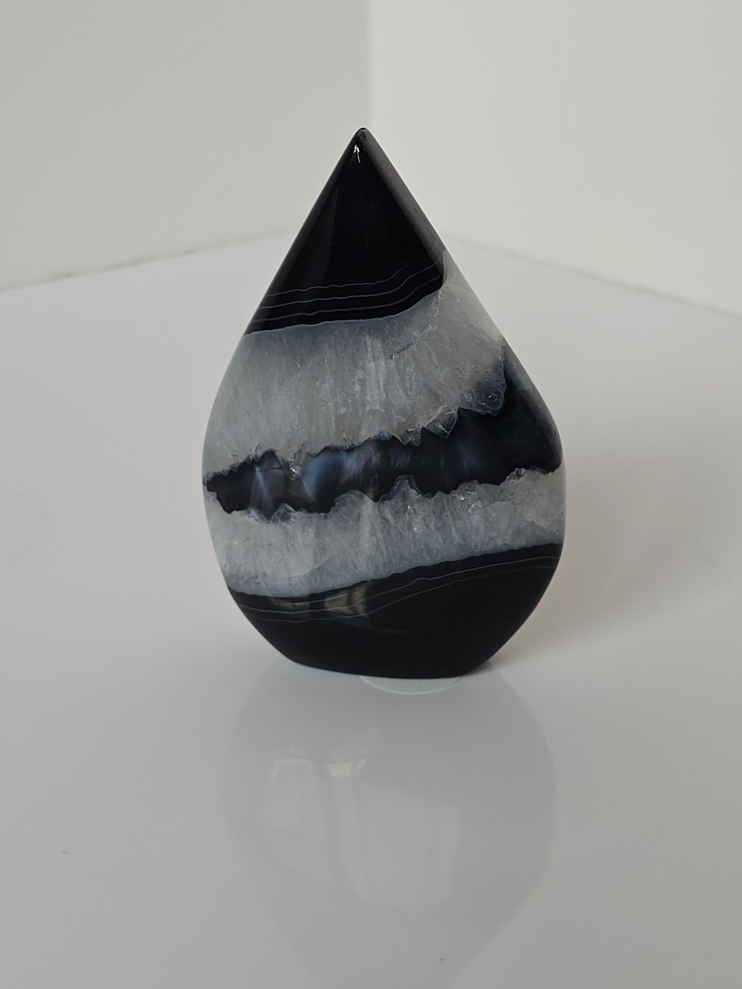 Black Banded Agate Teardrop - G
