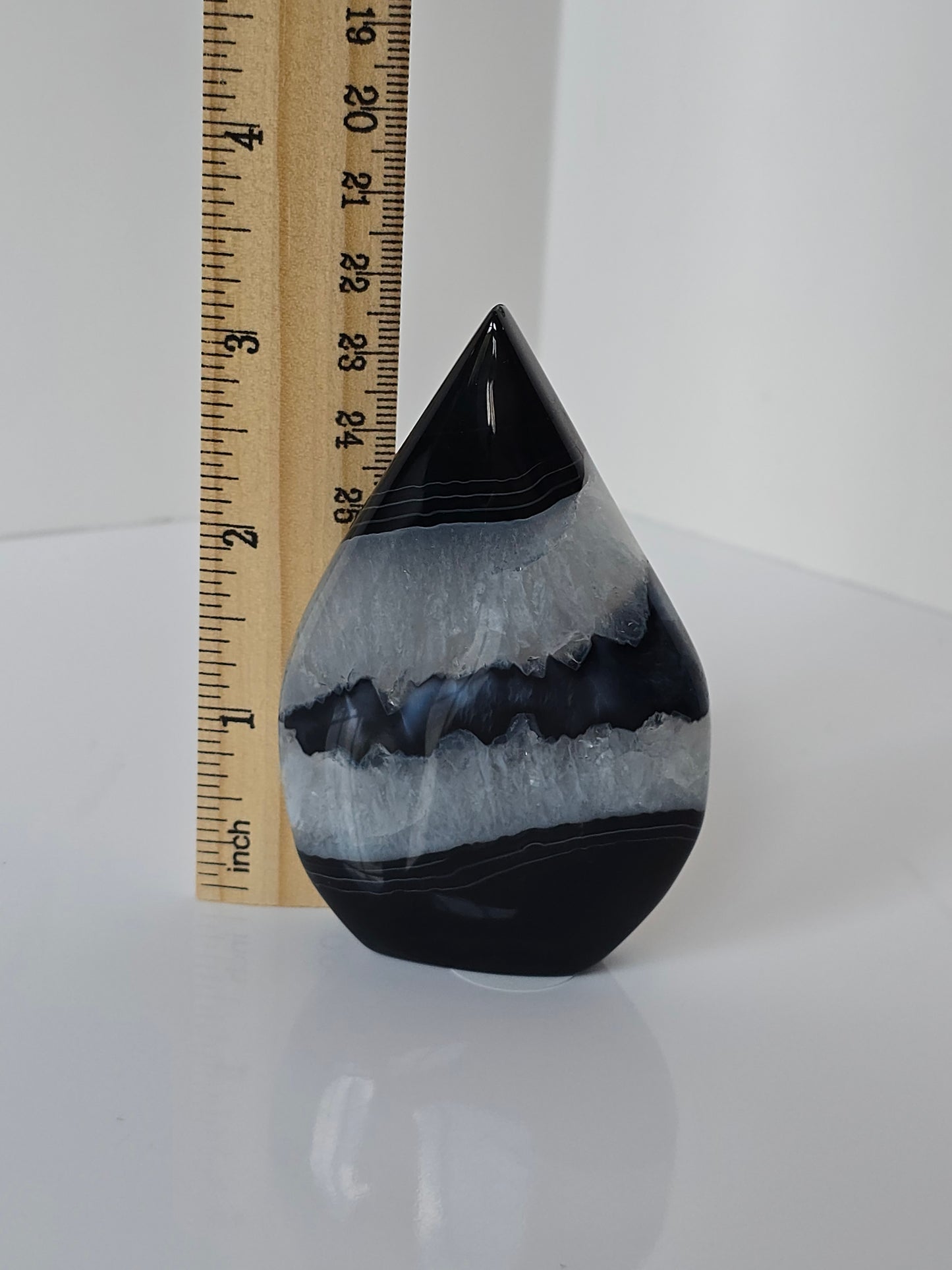 Black Banded Agate Teardrop - G