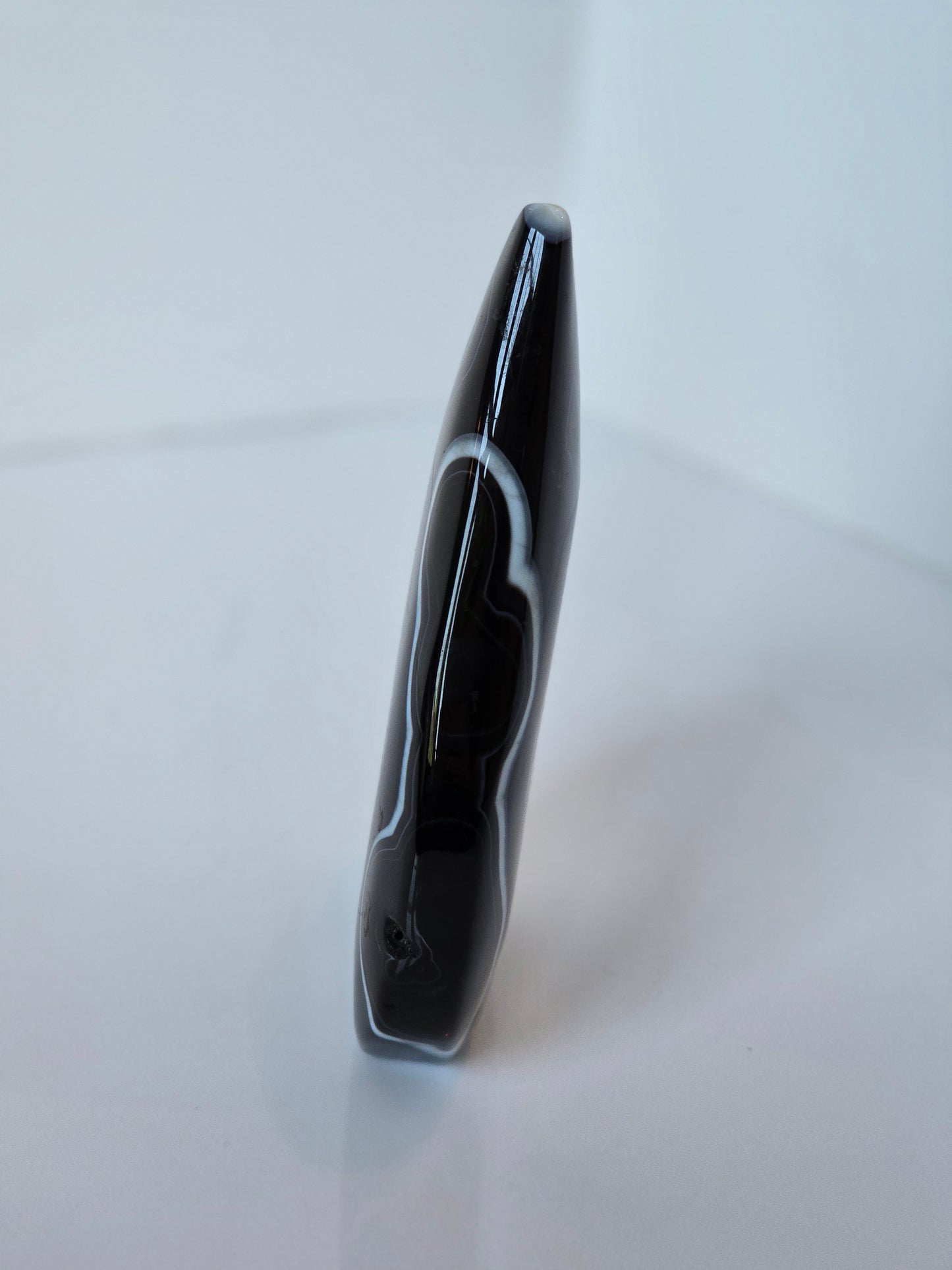 Black Banded Agate Teardrop - D