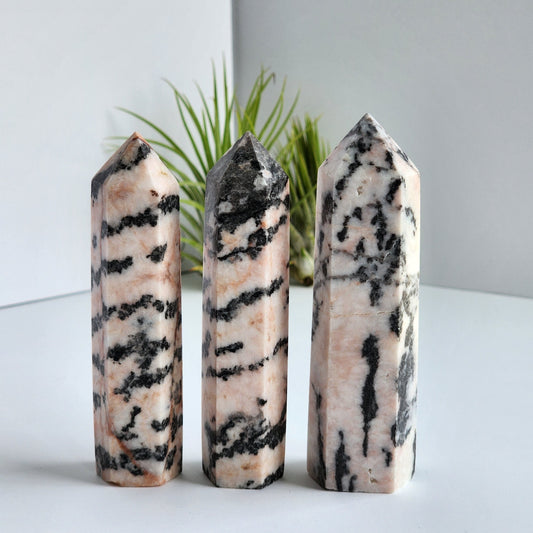 Pink Zebra Stripe Towers | Pink Zebra Jasper Point | Choose Your Own Point!