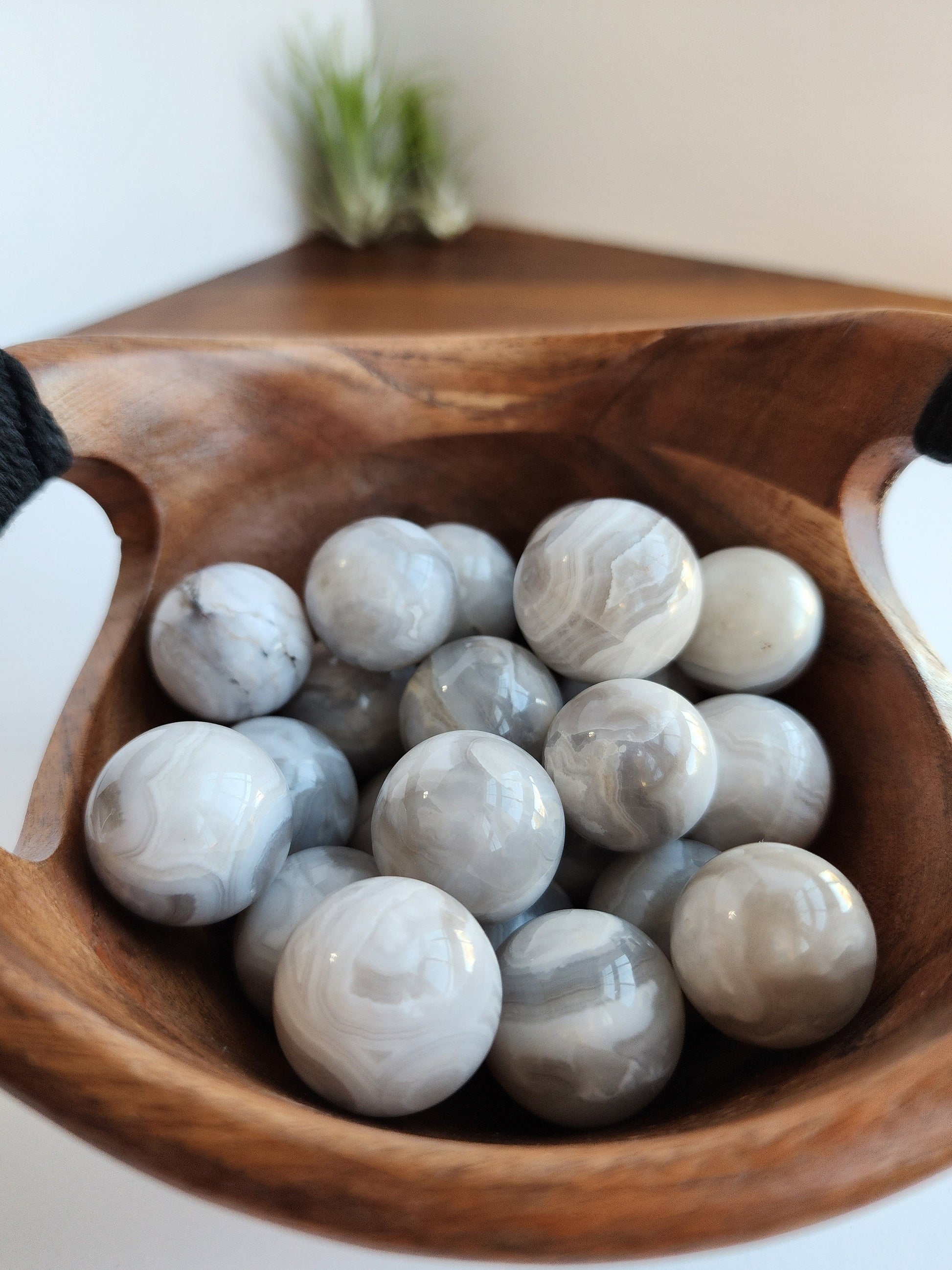 White Crazy Lace Sphere | White Spheres with Gray Marbling | Natural Crystals | Intuitively Chosen