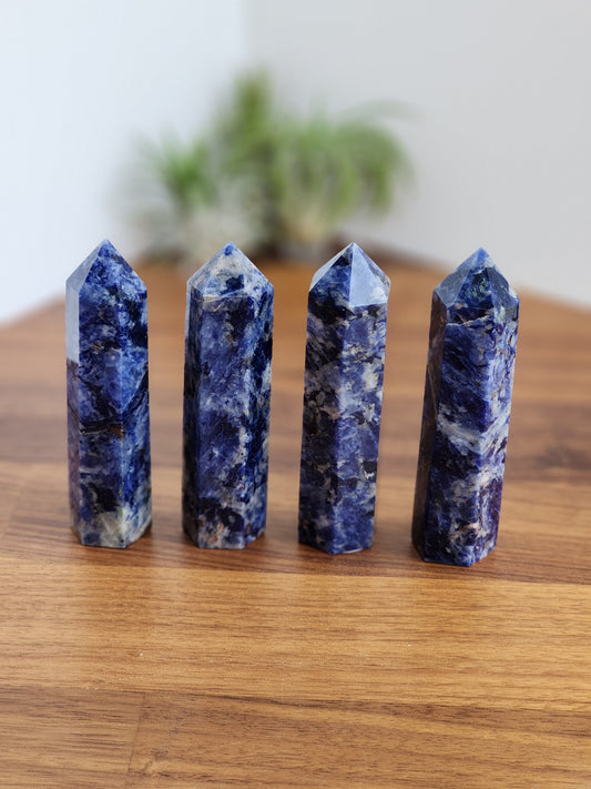 Blue Sodalite Points | Navy, Royal, and Sky Blue Crystal Towers | Inutitively Chosen