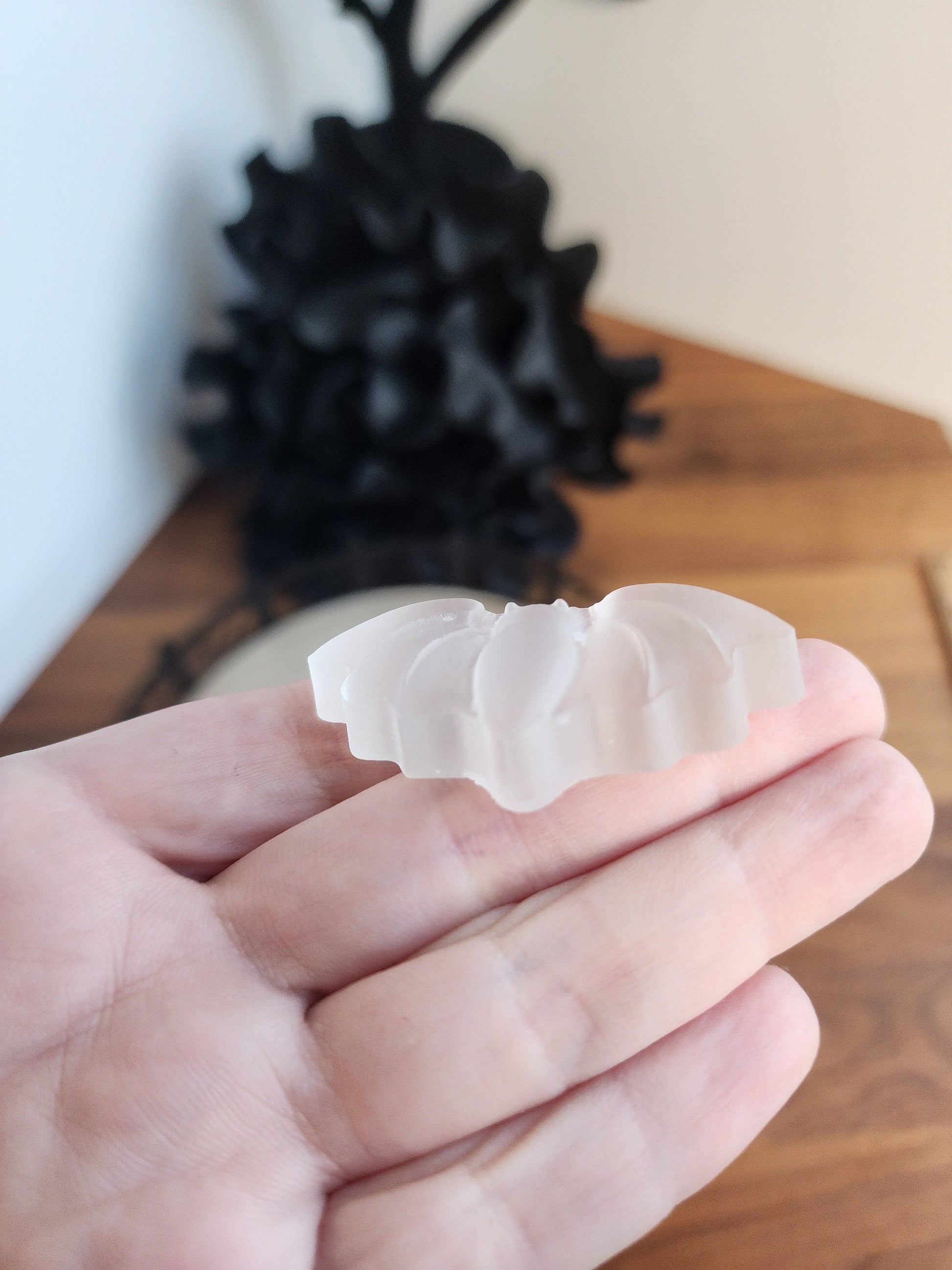 Selenite Mini Bat | White Bat | Delicate