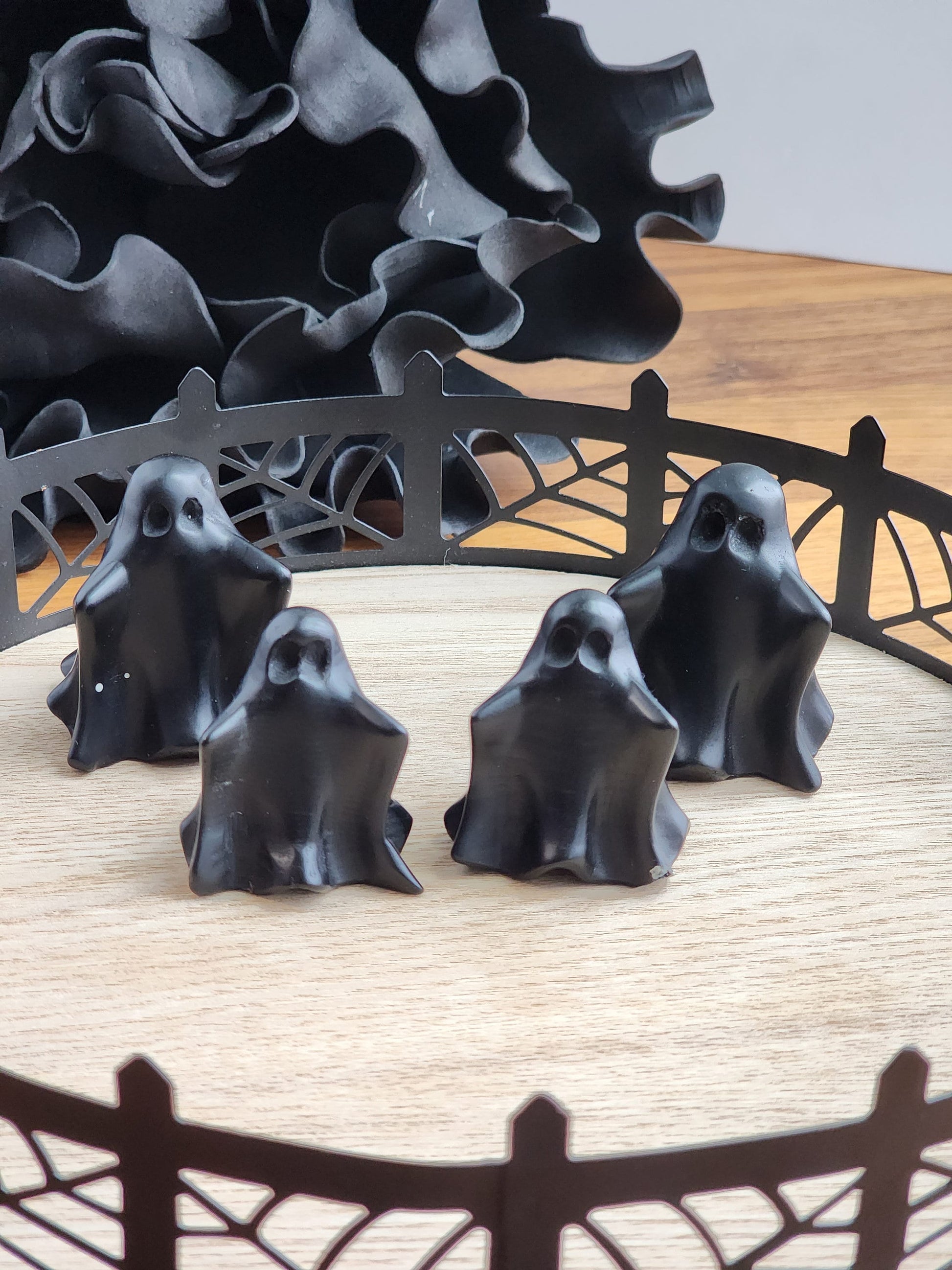 Misfit Ghost Crystal | Obsidian | Halloween | Spooky Season Crystals | Cute 3D Carving | Witchy Vibes | Intuitively Chosen | Small & Mini